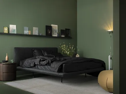 Fabric bed Clapis by Kristalia