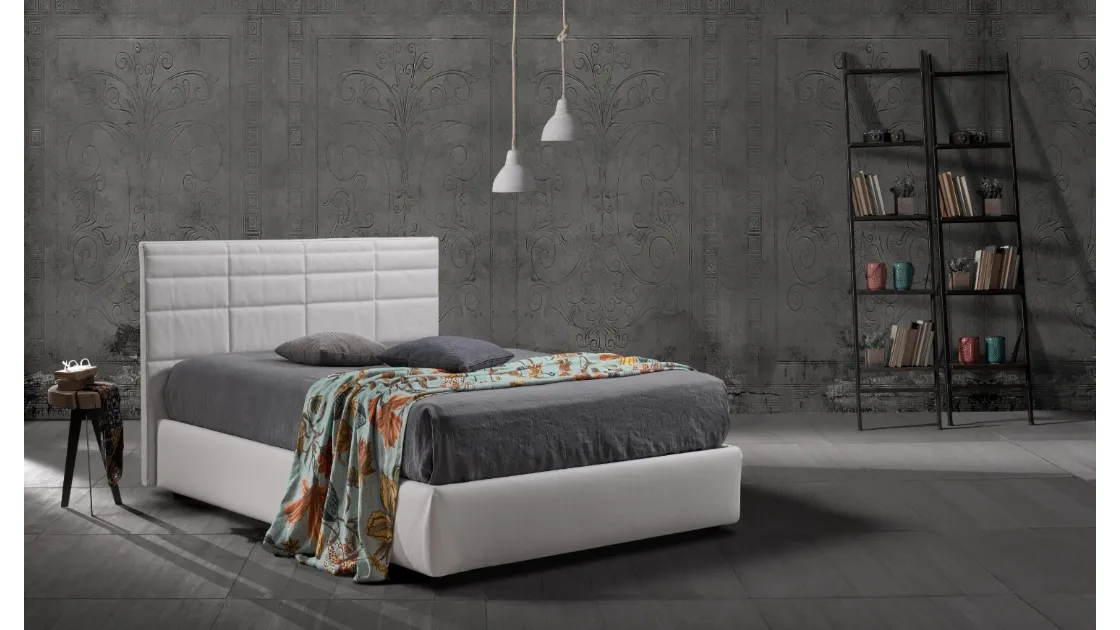 Fabric bed with storage Forrest 28 by Excò.