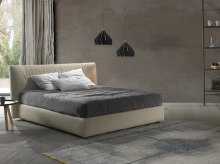 Fabric bed with storage box Hug 28 by Excò.