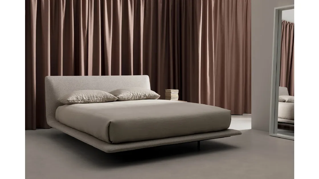 Legri design bed in Kristalia upholstered fabric