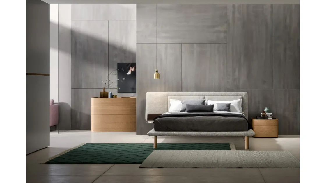Matisse fabric upholstered bed by Novamobili