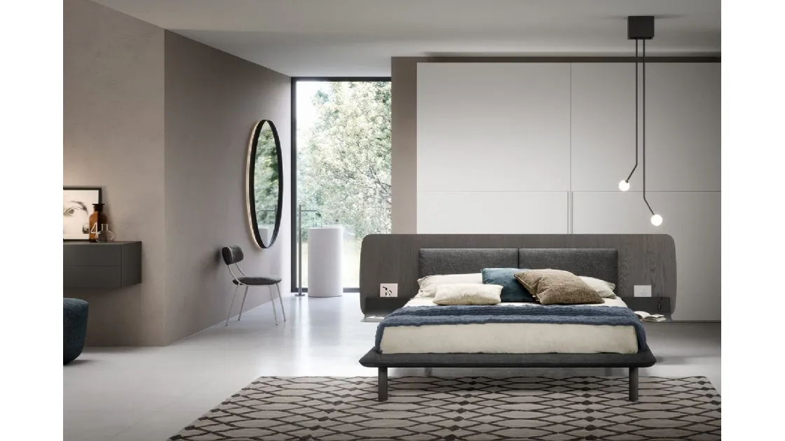 Matisse bed with headboard from Novamobili.