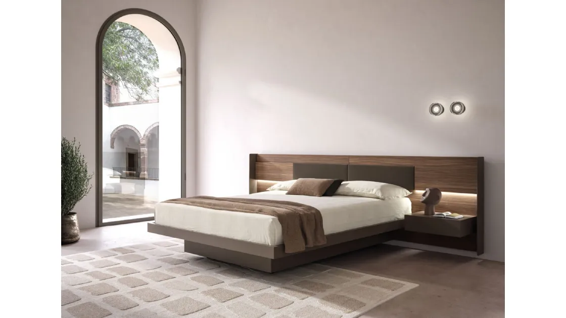 Matisse bed with narrow box storage by Tagliabue Mobili.