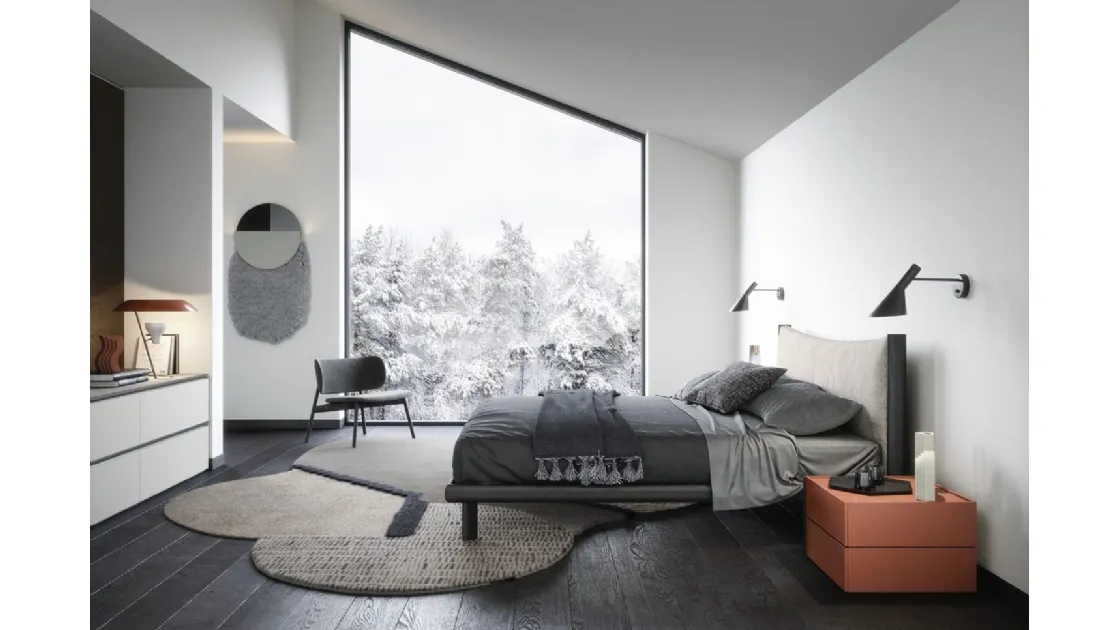 Mizu double bed by Novamobili