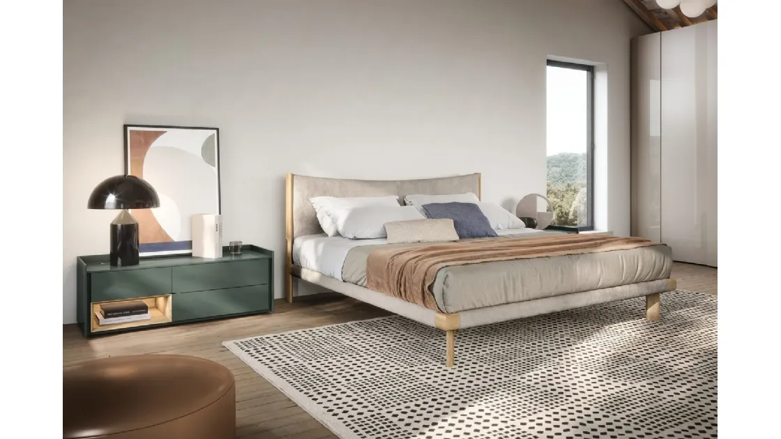 Mizu double bed by Novamobili