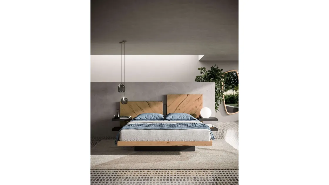 Nazarè storage bed by Ozzio
