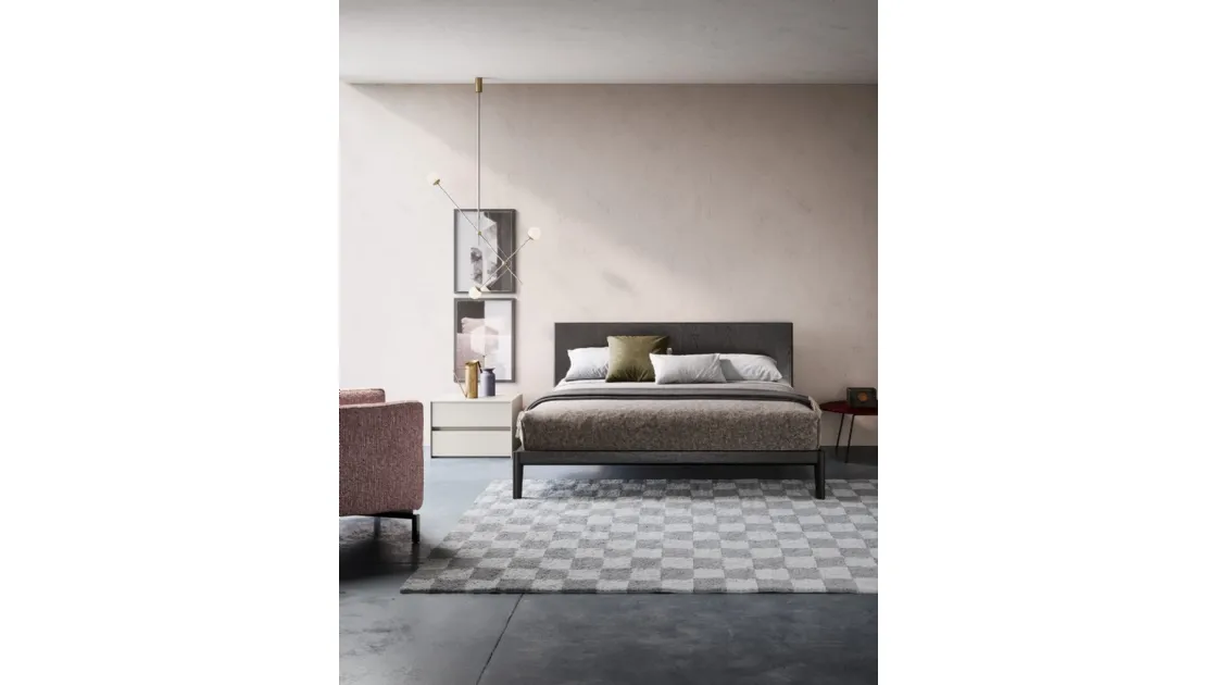 Neos bed in Oak by Novamobili