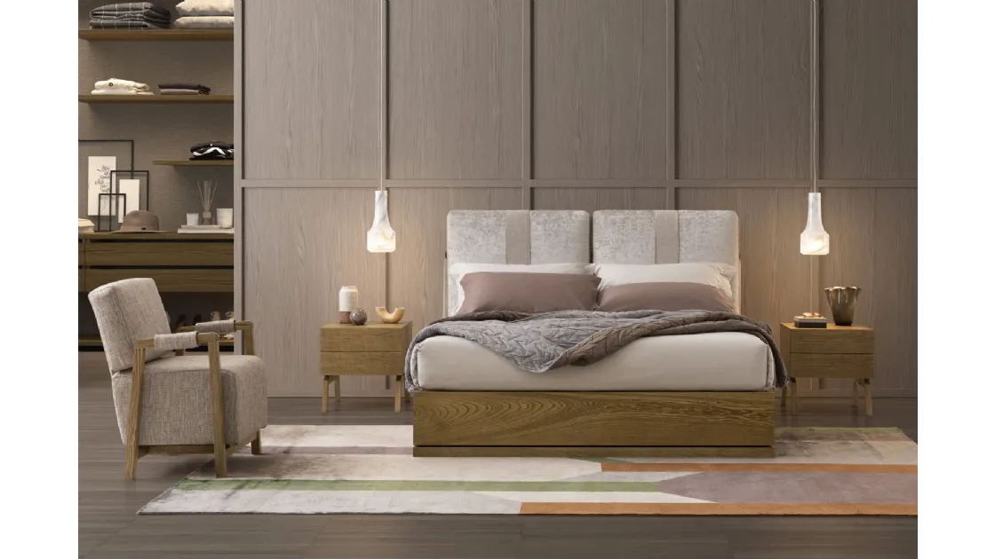 Oberoi wooden bed with Oggioni storage box.