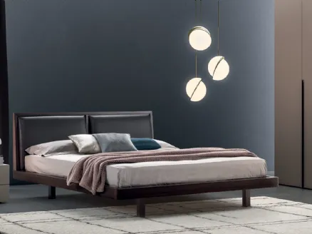 Renè bed with headboard by Tagliabue Mobili.