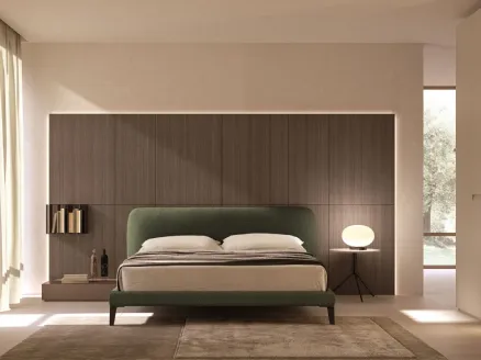 Text translated to English:
Upholstered Riviera bed by Tagliabue Mob