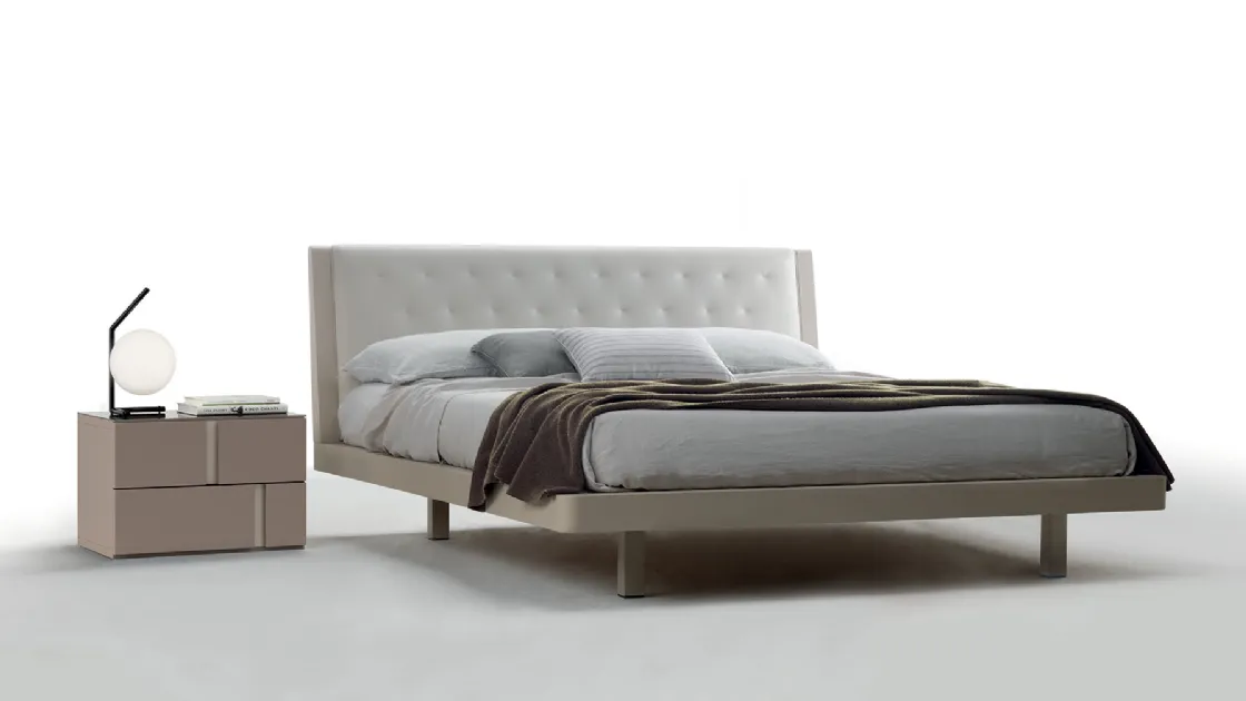 Smeraldo headboard bed by Tagliabue Mobili