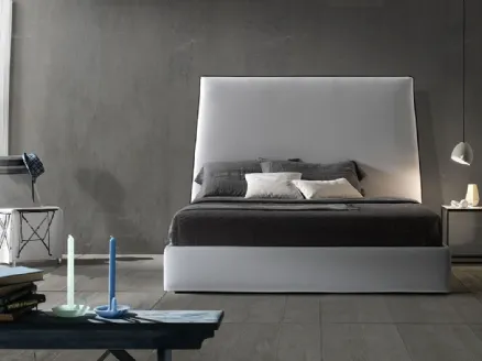 Bed with Tatami Alto headboard with Excò container