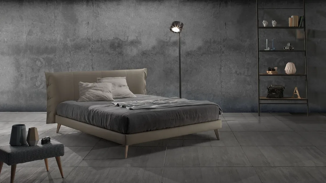 Teo 14 faux leather bed by Excò.