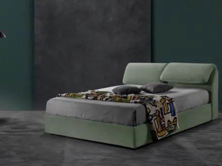 Young and modern bed with Relax Tex headboard by Excò