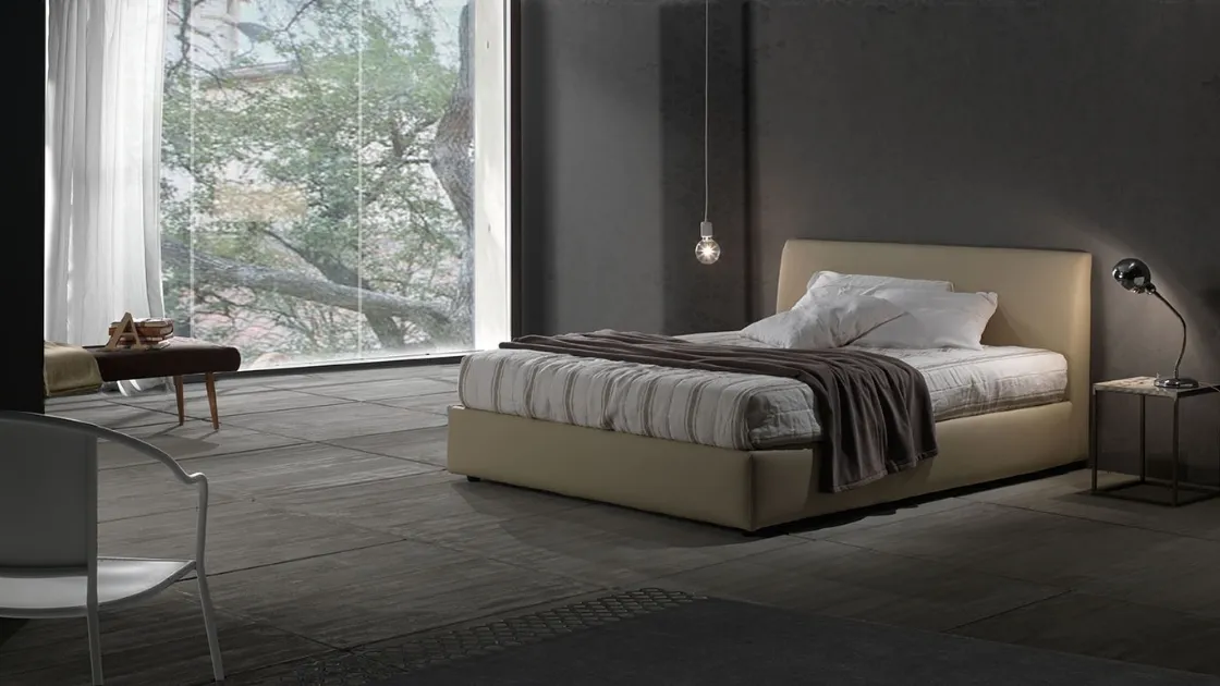 Tracy faux leather bed with Excò storage box.
