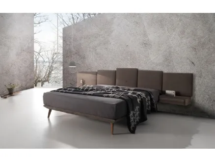 Bed with padded headboard Twist Best 290 by Excò