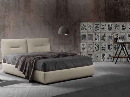 Faux leather bed with storage box 