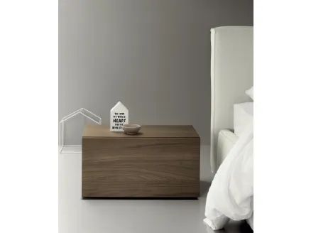 Walnut bedside table All Night by Kristalia