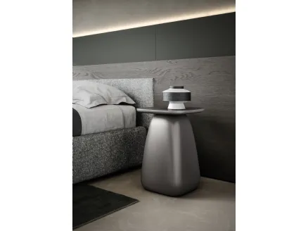 Cliff lacquered polyurethane bedside table by Novamobili.
