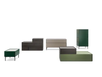 Night Group Giro Giro System in lacquered or melamine finish by Novamobili.