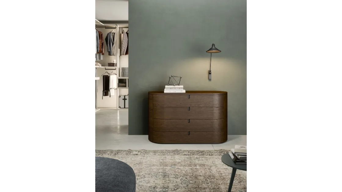 Vesta wooden chest of drawers by Novamobili.