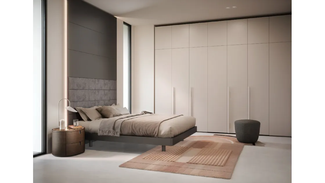 Wooden bedside table Vesta by Novamobili.