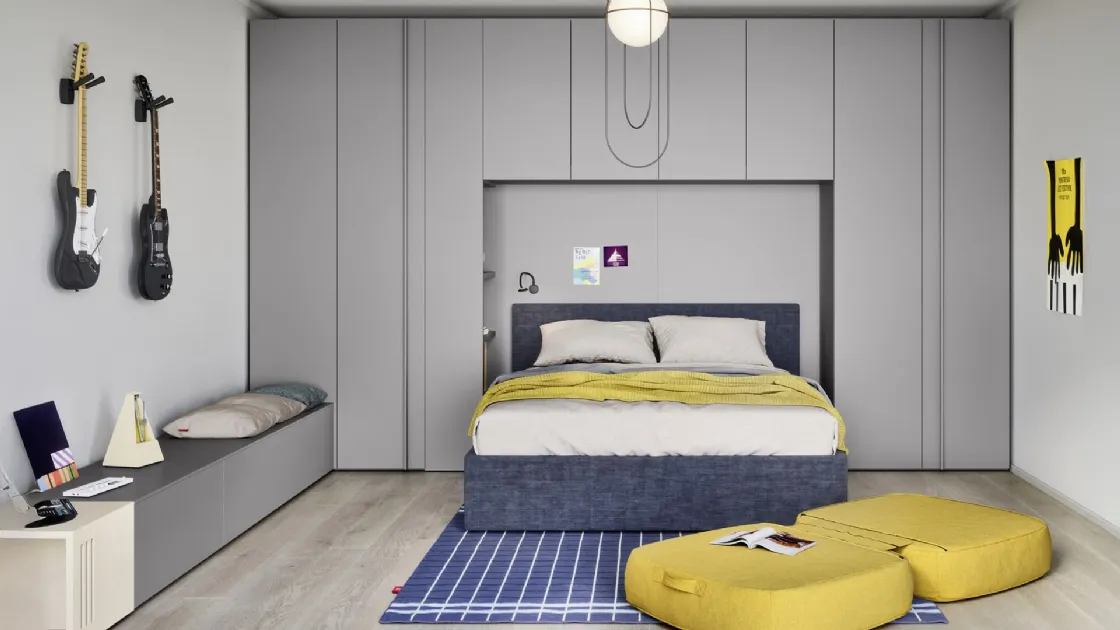 Bridge bedroom with double bed Arial by Nidi