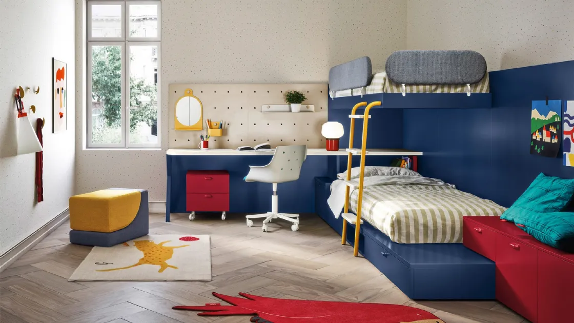 Bedroom with Dots bunk beds by Nidi.