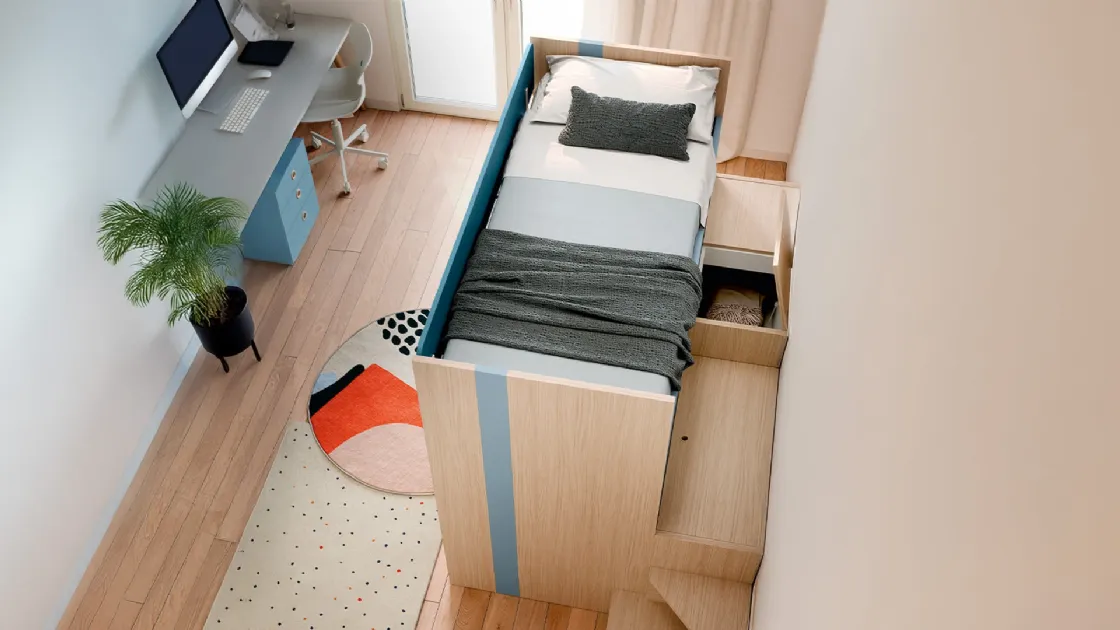 Lila bunk bed bedroom by Nidi.