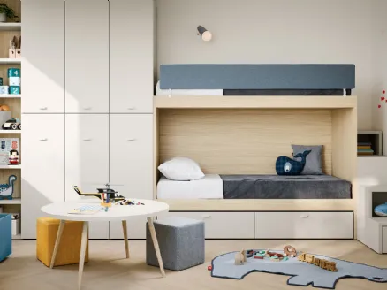 Bedroom with Nuk bunk beds by Nidi.