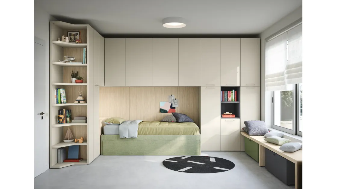 Loft bedroom with pull-out beds by Nidi