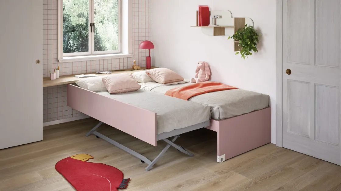 Space-saving Children's Room with Pull-out Beds by Nidi