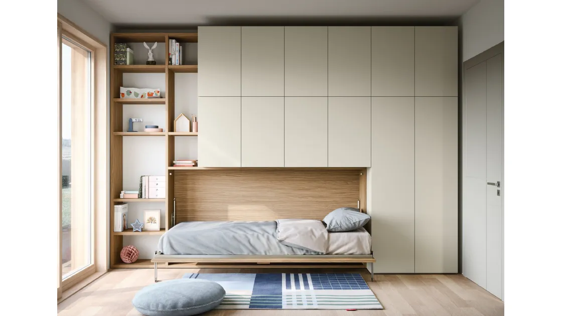 Space-saving Twiddy bedroom with a fold-up bed by Nidi