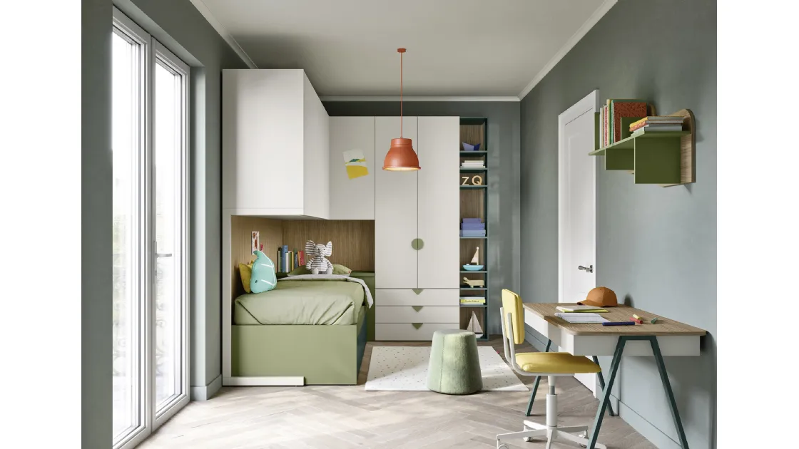 Loft bedroom with pull-out beds by Nidi