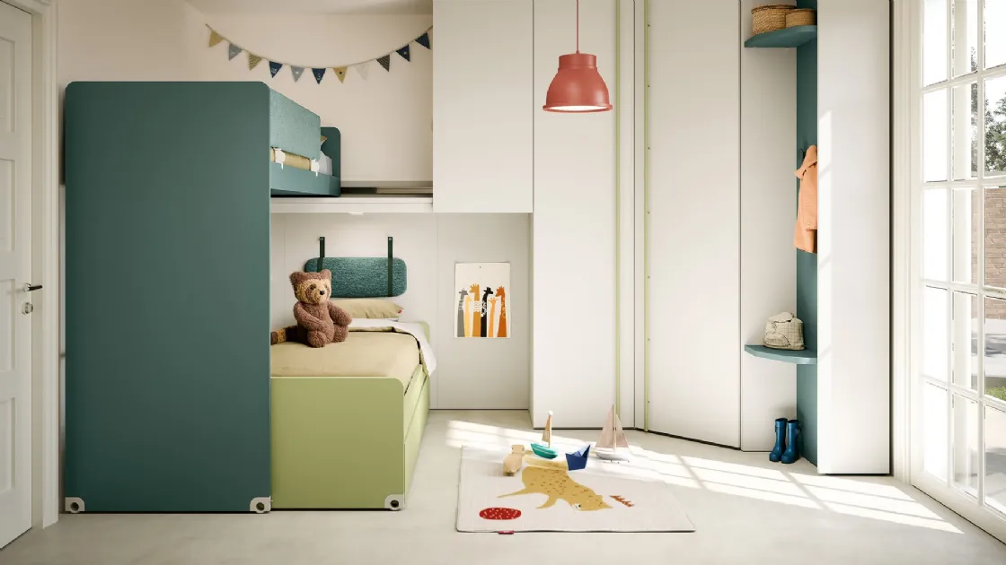 Loft sliding bunk bed Slide by Nidi.