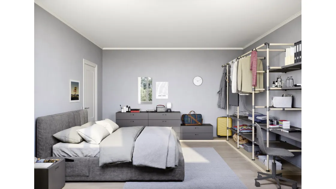 Modular bedroom with double bed Swell by Nidi