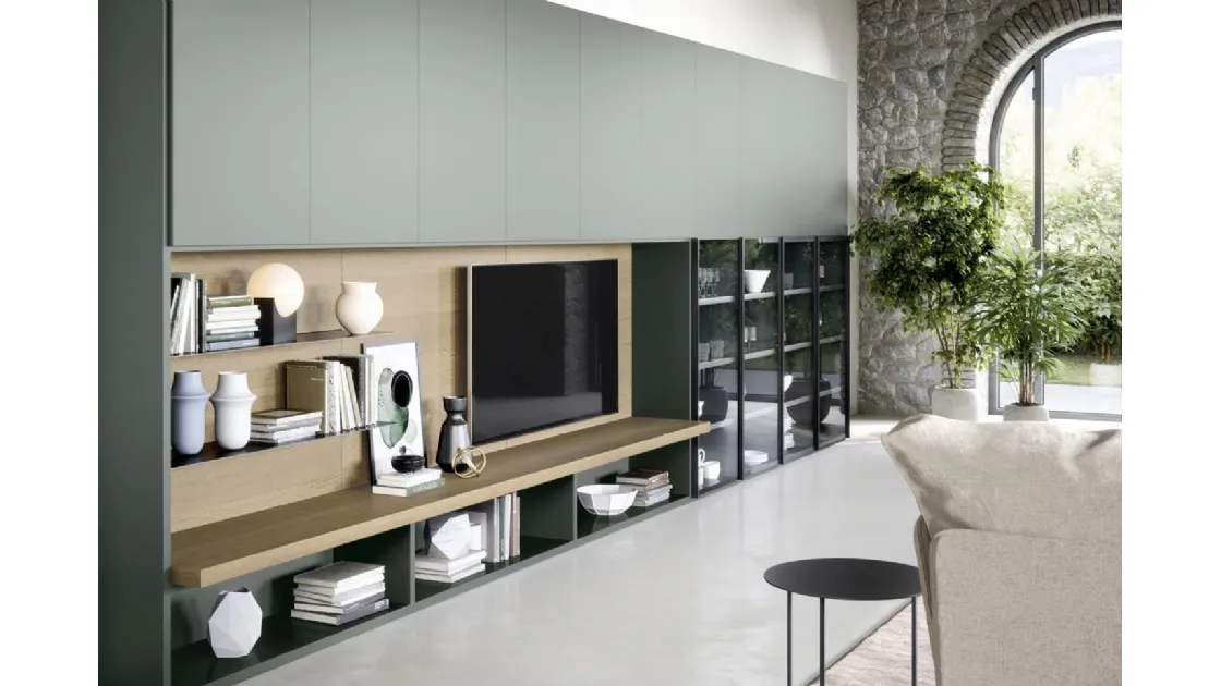 Wall-mounted shelving and surfaces Set 03 by Novamobili