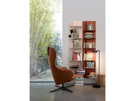 Suspended metal Avenue bookcase by Kristalia