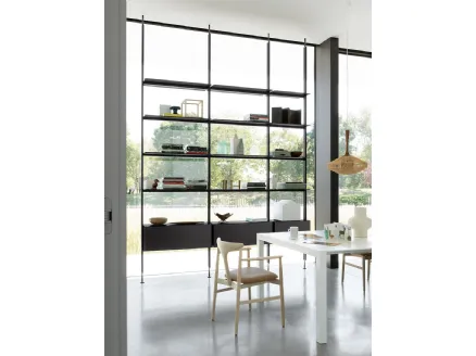 Avenue Up dividing bookcase by Kristalia.