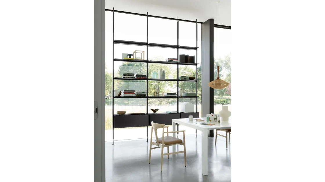 Avenue Up dividing bookcase by Kristalia.