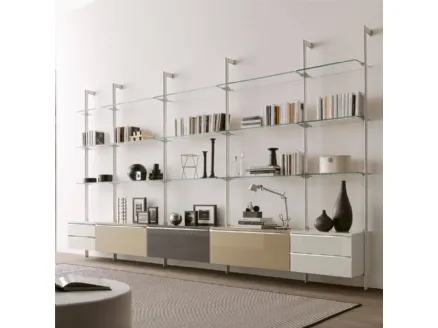 Clark metal and glass bookcase by Ponti Terenghi.