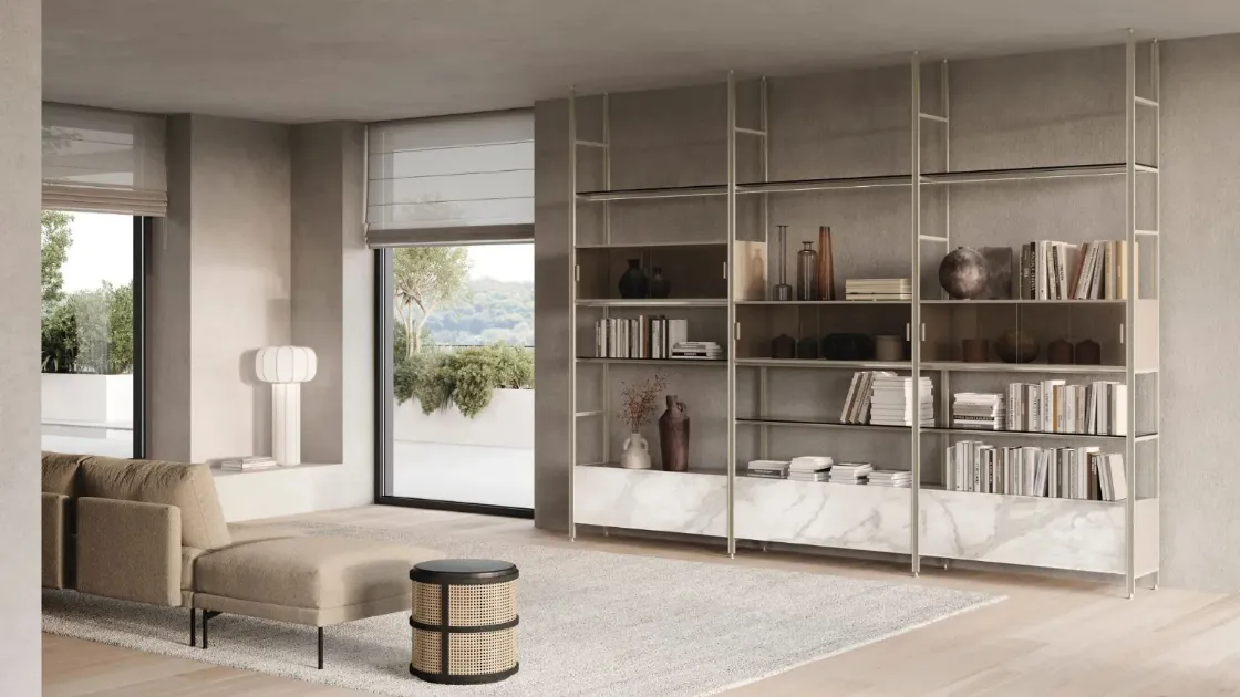 Mida bookshelf by Doal up to the ceiling