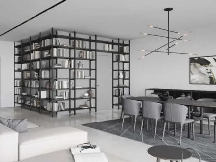 Corner bookcase Pontile by Novamobili