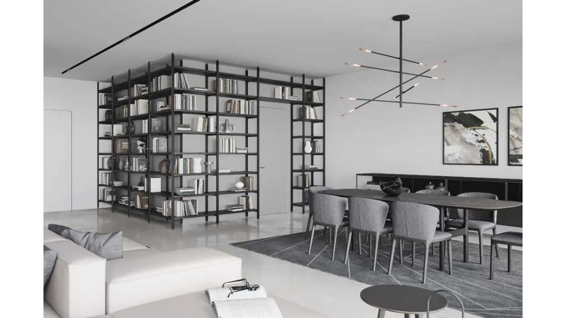 Corner bookcase Pontile by Novamobili