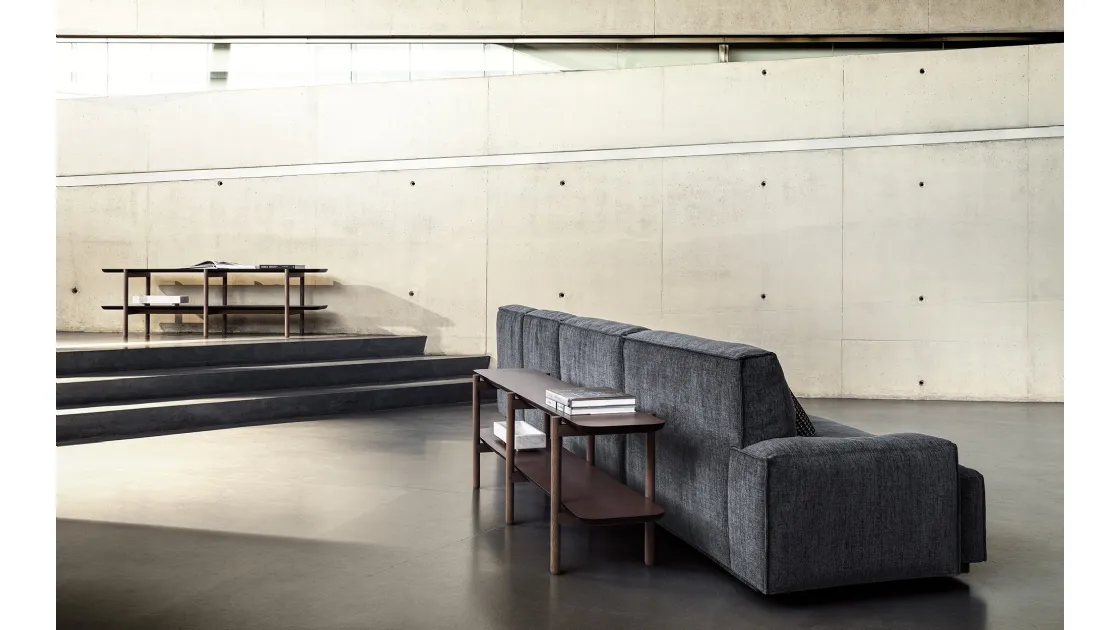 Stepan wooden room divider bookcase by Frigerio.