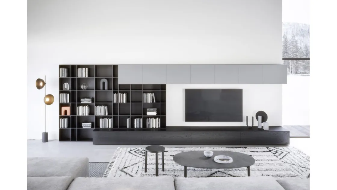 Wall 12 bookcase by Novamobili