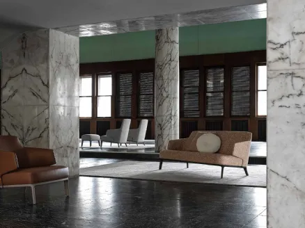 Linear fabric sofa Amanda by Frigerio