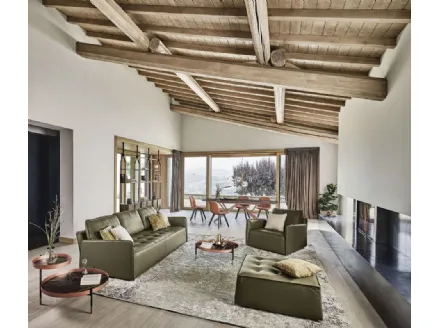 Antares leather living room by Bontempi