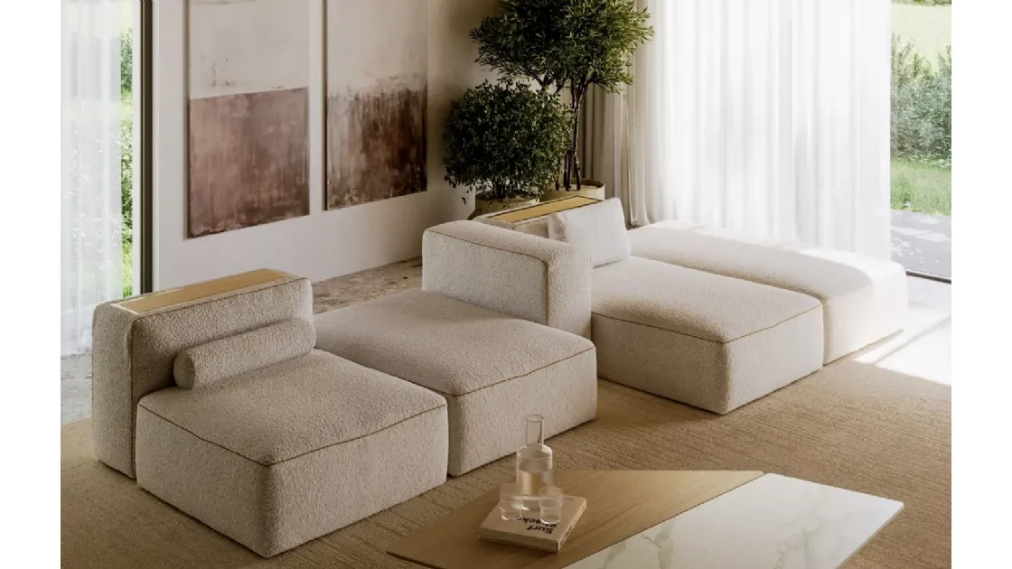 Modular sofa Blake in Bontempi fabric.