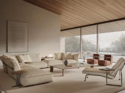 Corner sofa in Camelot fabric by Flexform.